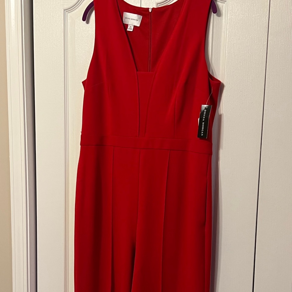 Red Jump Suit by Donna Morgan, NWT Size 16